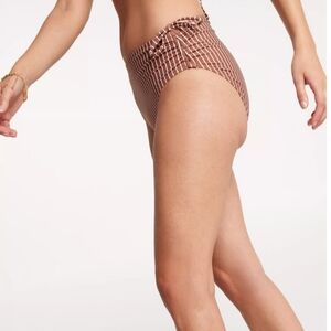 CALIA Mid Rise Ruched Side Swim Bikini Bottom